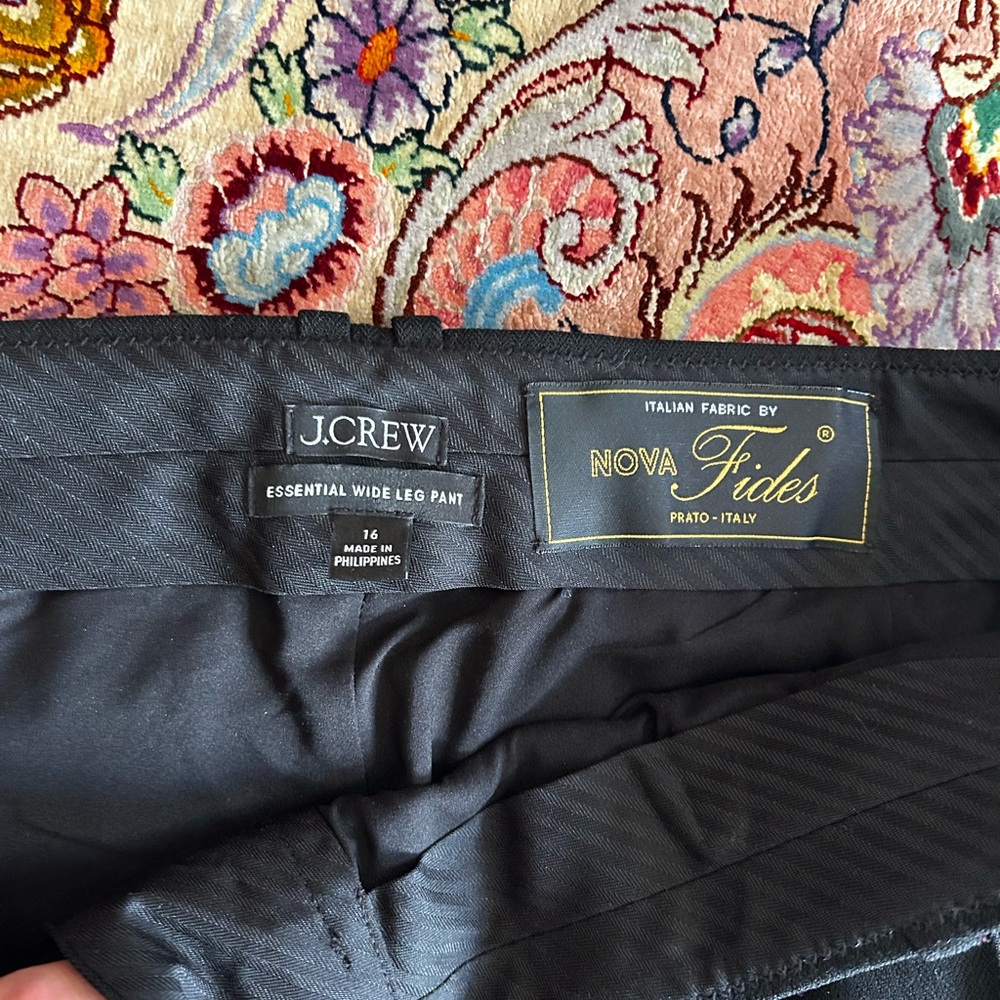 J. Crew Nova Fides Italian Fabric Wool Blend Essential Wide Leg Pant